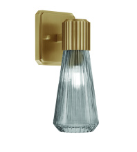 Toltec Company 4821-NAB-882 - Everleigh Wall Sconce Shown in New Age Brass Finish with 4" Smoke Glass