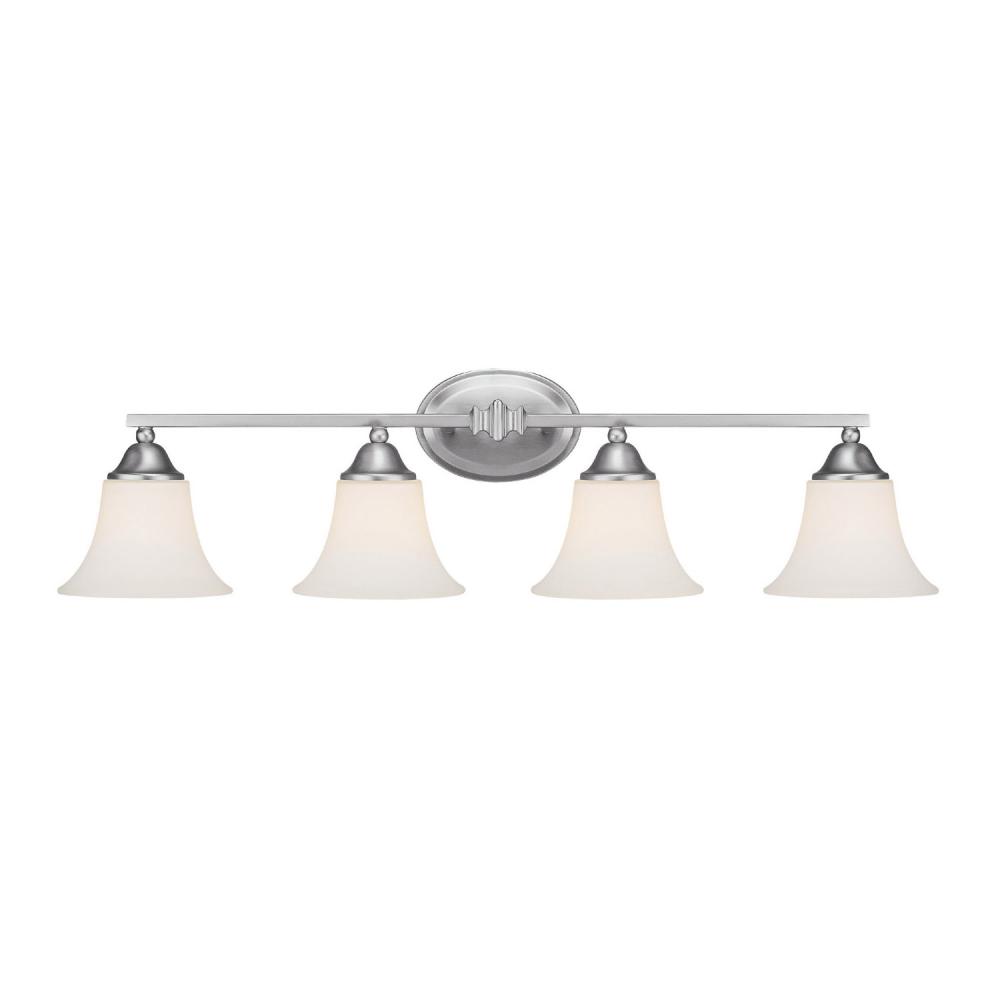 Four Light Matte Nickel Wall Light