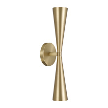 Capital 659621MA - 5" W x 19.25" H 2-Light Modern Tapered Dual Sconce in Matte Brass