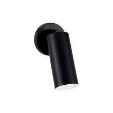 Capital 661711MB - 5" W x 9.75" H 1-Light Adjustable Sconce in Matte Black with Matte White Interior