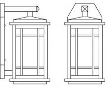 Arroyo Craftsman AVB-6AM-VP - 6" avenue wall bracket