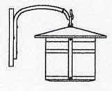 Arroyo Craftsman BB-11AM-AB - 11" berkeley wall mount