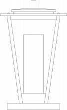 Arroyo Craftsman BRC-10CLR/CS-S - 10" brighton column mount