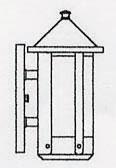 Arroyo Craftsman BS-6LRAM-AC - 6" berkeley long body wall sconce with roof