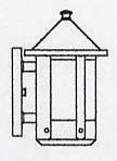 Arroyo Craftsman BS-6RAM-AC - 6" berkeley wall sconce with roof