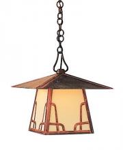 Arroyo Craftsman CH-12BAM-VP - 12" carmel pendant with bungalow overlay