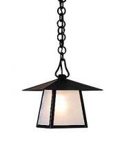 Arroyo Craftsman CH-8BAM-VP - 8" carmel pendant with bungalow overlay