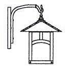 Arroyo Craftsman EB-9AAM-AB - 9" evergreen wall mount with classic arch overlay