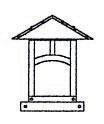 Arroyo Craftsman EC-9AAM-VP - 9" evergreen column mount with classic arch overlay