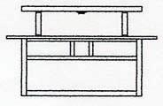 Arroyo Craftsman HCM-15DTAM-AC - 15" huntington close to ceiling mount, double t-bar overlay