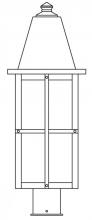 Arroyo Craftsman HP-8LAM-BZ - 8" hartford long body post mount