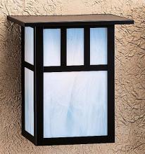 Arroyo Craftsman HS-10AAM-BZ - 10" huntington sconce with roof and classic arch overlay