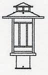 Arroyo Craftsman KP-9AM-BZ - 9" kennebec post mount