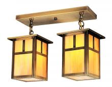 Arroyo Craftsman MCM-6/2TCS-S - 6" mission 2 light ceiling mount with T-bar overlay
