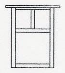 Arroyo Craftsman MW-10TWO-S - 10" mission flush wall mount with t-bar overlay