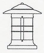 Arroyo Craftsman NC-14CS-P - 14" newport column mount