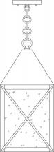 Arroyo Craftsman NOH-8TN-S - 8" nottingham pendant