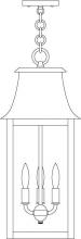 Arroyo Craftsman ORH-10RM-BK - 10" orpington pendant