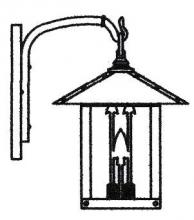 Arroyo Craftsman TRB-9ARAM-BZ - 9" timber ridge wall bracket with arrow filigree