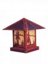Arroyo Craftsman TRC-12MNAM-VP - 12" timber ridge column mount with mountain filigree