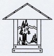 Arroyo Craftsman TRC-16MNWO-BZ - 16" timber ridge column mount with mountain filigree