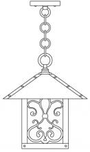 Arroyo Craftsman TRH-12ASCS-RB - 12" timber ridge pendant with ashbury  filigree