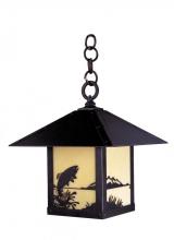 Arroyo Craftsman TRH-12TRAM-VP - 12" timber ridge pendant with trout filigree