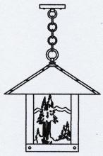 Arroyo Craftsman TRH-16MNAM-VP - 16" timber ridge pendant with mountain filigree