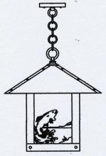 Arroyo Craftsman TRH-16TRAM-VP - 16" timber ridge pendant with trout filigree