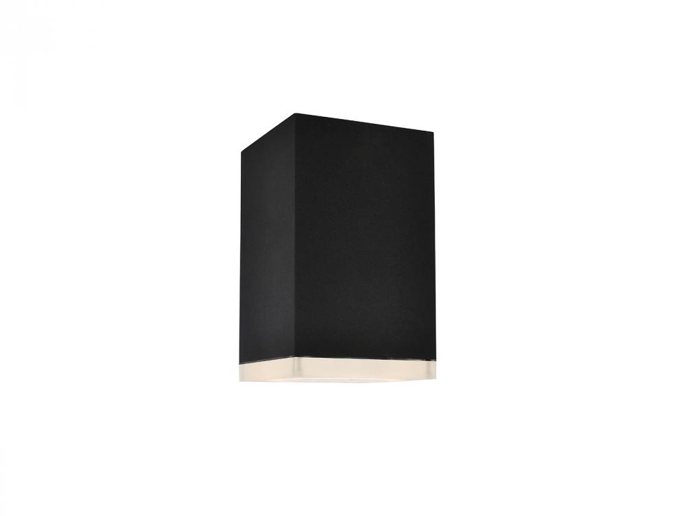 Avenue Outdoor 8" Flush Mount Sconce in Black