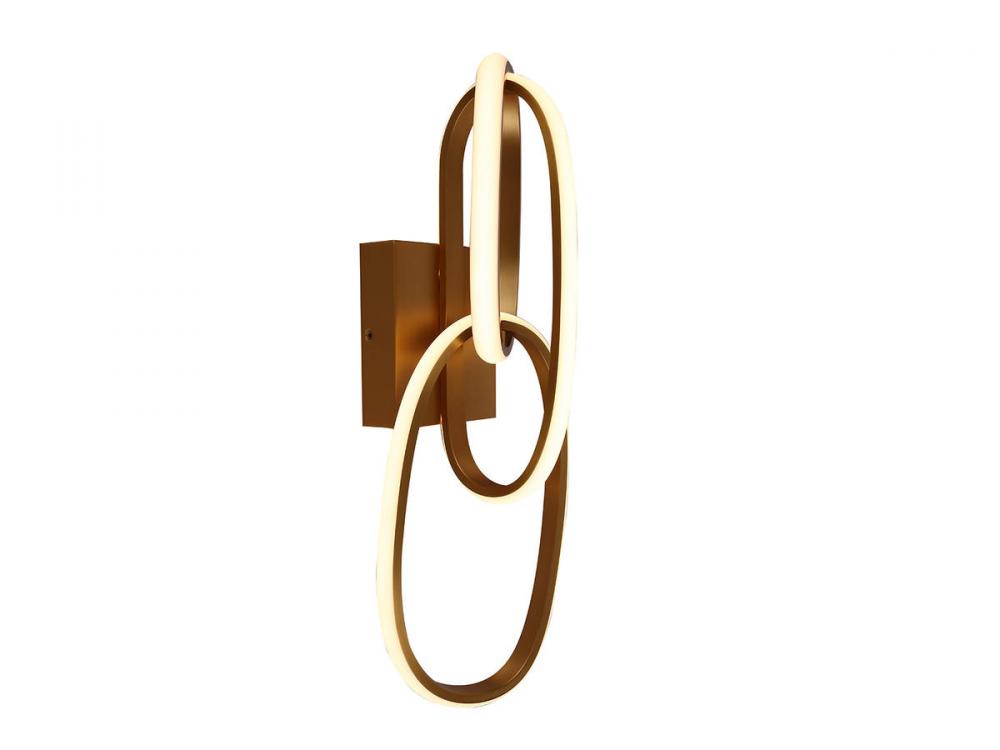 Circa 22" LED Looping Wall Sconce in Gold