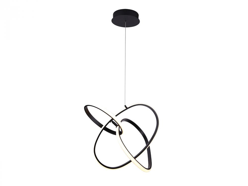 Circa 23" LED Orbital Looping Pendant In Black