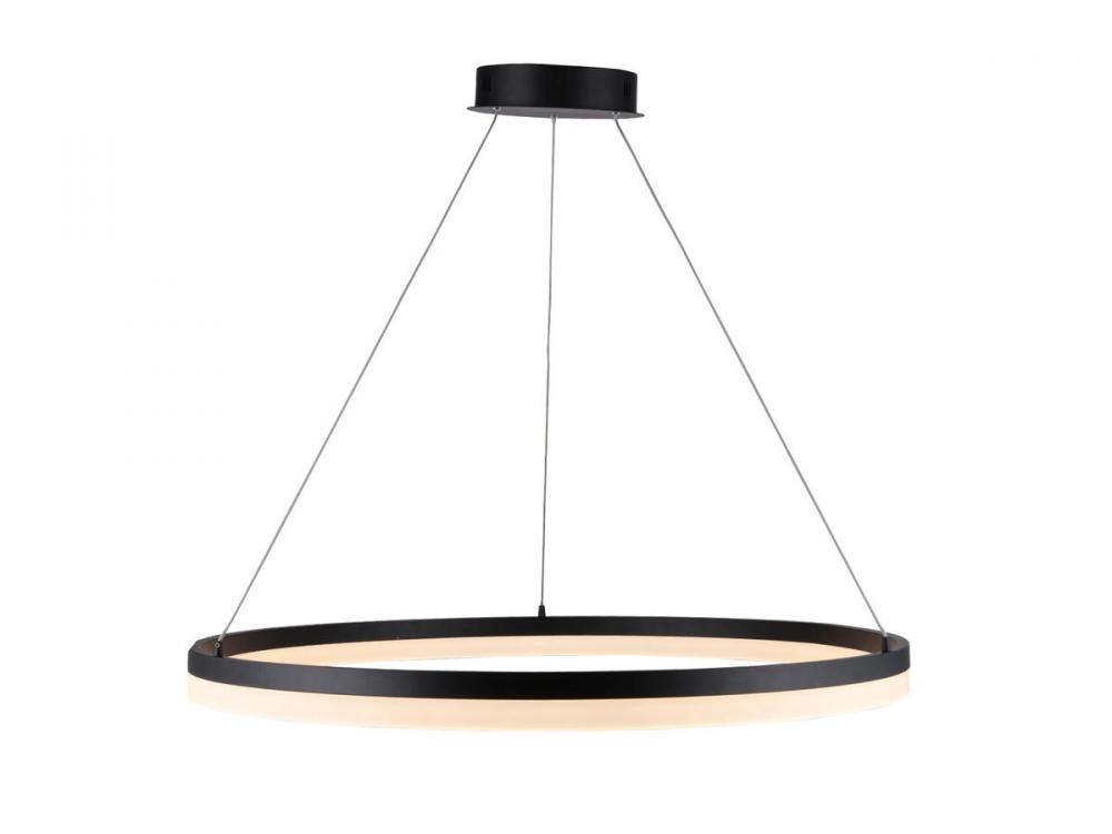 Circa 39" LED  Ring Pendant in Black