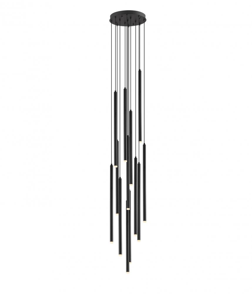 Filmore Ave. 13 Light Multi Pendant in Black