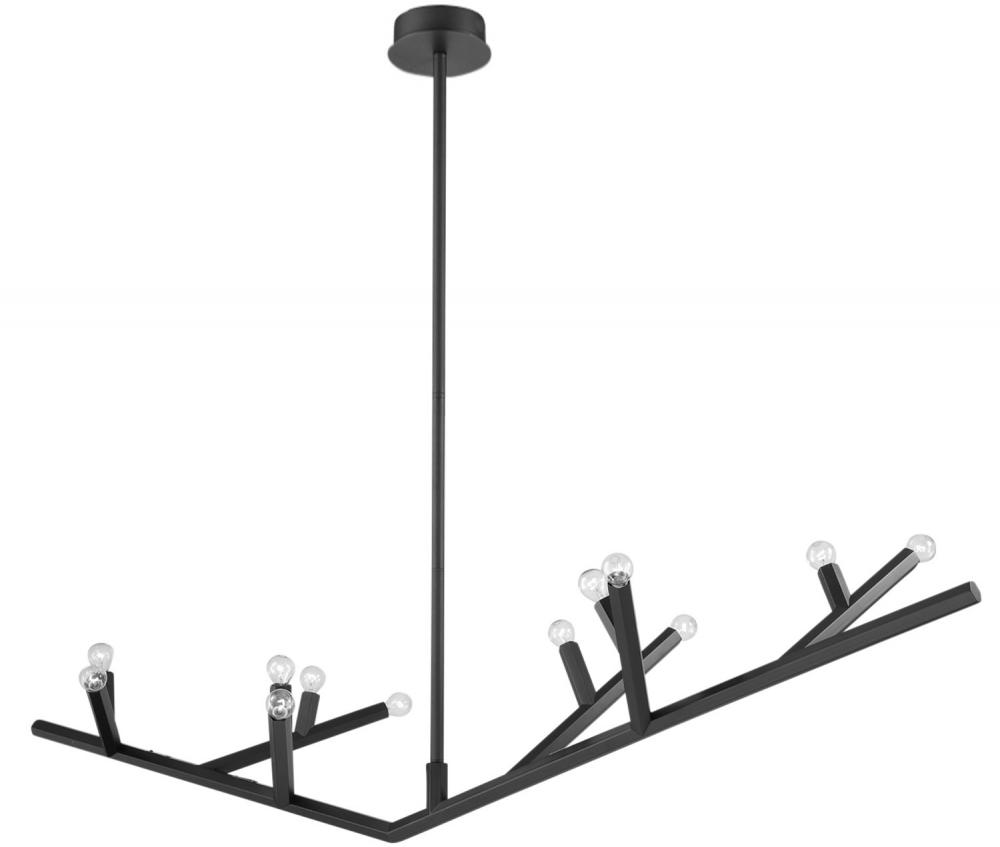 The Oaks 71" Linear Chandelier in Black