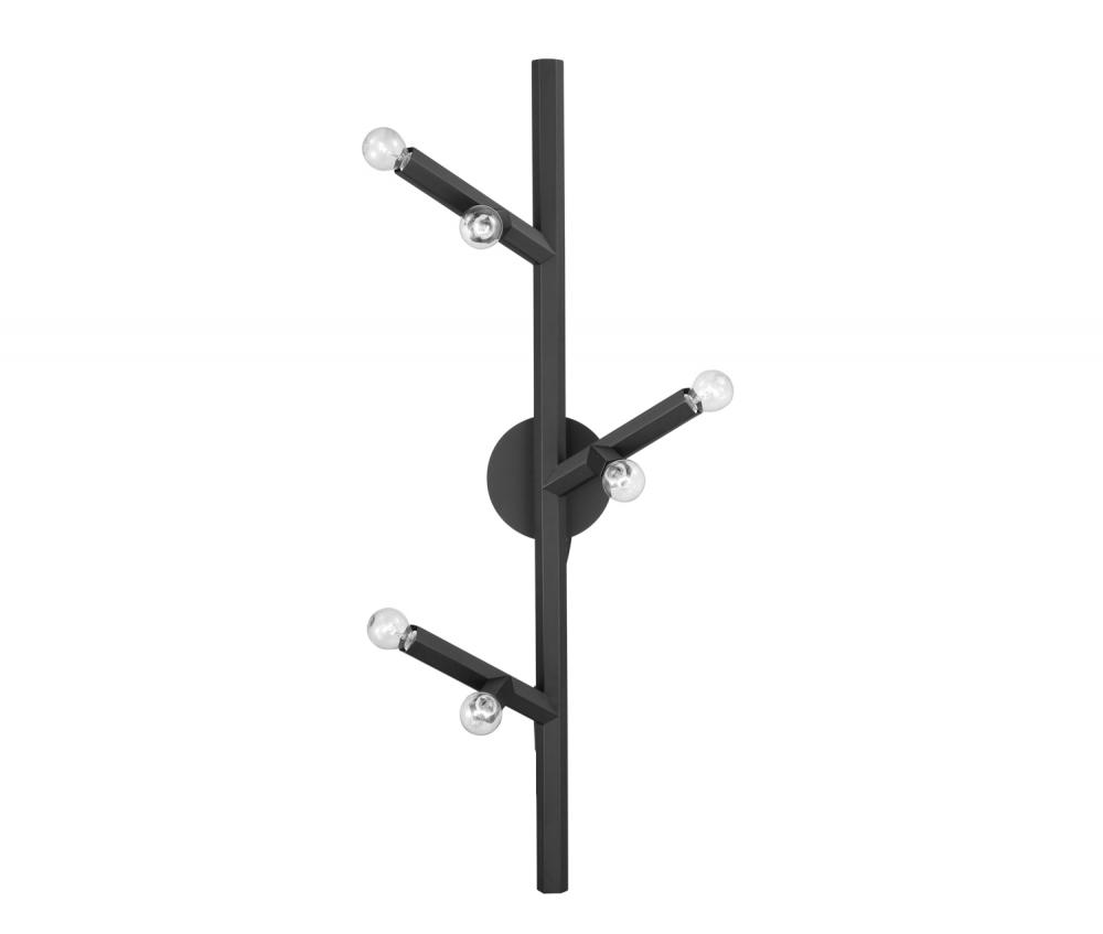 The Oaks 6-Light Wall Sconce in Black