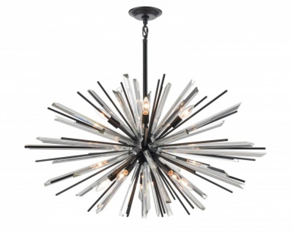 Palisades Ave. 39" Chandelier in Black