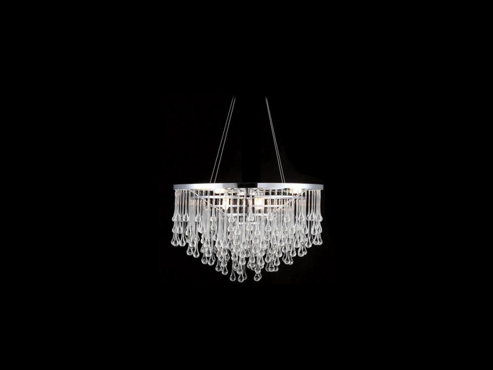 Hollywood Blvd. 22&#34; Round Chandelier Polished Nickel