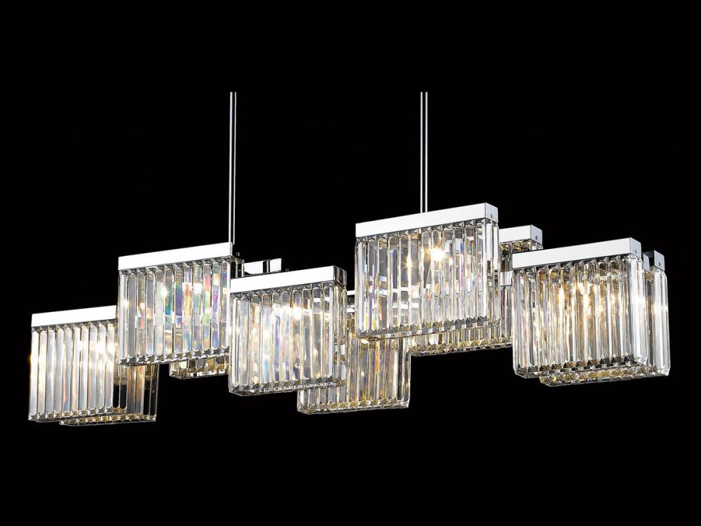 Broadway 12" Crystal Chandelier in Polished Nickel