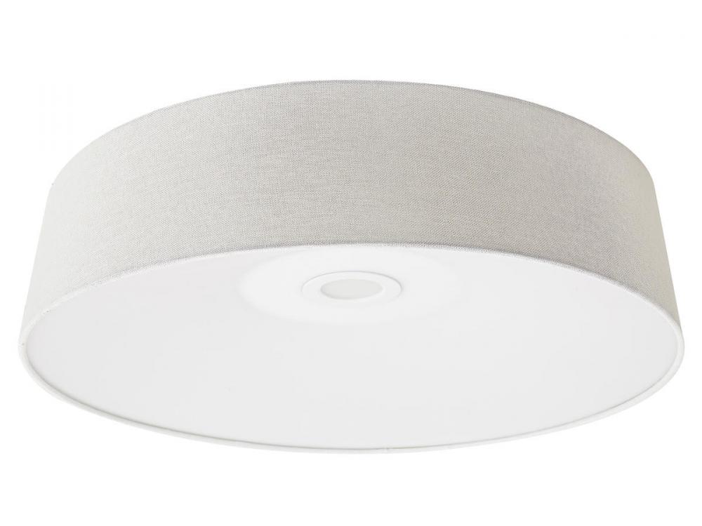 Cermack St. 16" Round Flush Mount with Ivory Linen Finish