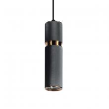 Avenue Lighting HF1074-DGY - Cicada 10" Knurled Pendant in Dark Grey and Brass