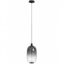 Avenue Lighting HF9172-BK - Monaco 8" Acrylic Pendant in Black and Gradient Smoke Glass