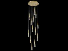 Avenue Lighting HF7713-BB - Encino 13-Light Multi Pendant in Brushed Brass with Clear Crystal