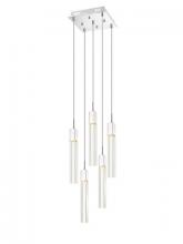 Avenue Lighting HF1900-5-GL-CH-C - The Original Glacier Collection 5 Light Multi Pendant in Polished Chrome with Clear Crystal