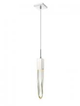 Avenue Lighting HF1901-1-AP-CH-C - Aspen Collection Single Pendat in Polished Chrome  with Clear  Crystal