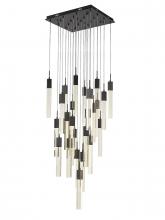 Avenue Lighting HF1904-25-GL-BK - The Original Glacier Collection 25 Light Multi Pendant in Black with Bubbled Crystal