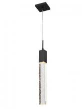 Avenue Lighting HF1901-1-GL-BK - The Original Glacier Collection 12"  Pendant in Black  with Bubble Crystal