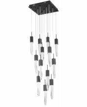 Avenue Lighting HF1905-13-AP-BK-C - Aspen  13 Light Multi  Pendant in Black with Clear Crystal