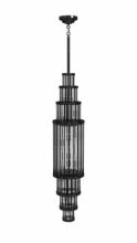 Avenue Lighting HF1925-GM - Waldorf 38" Pendant in Polished Gunmetal with Glass Rod Accents