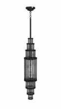 Avenue Lighting HF1926-GM - Waldorf 50" Pendant in Polished Gunmetal with Glass Rod Accents